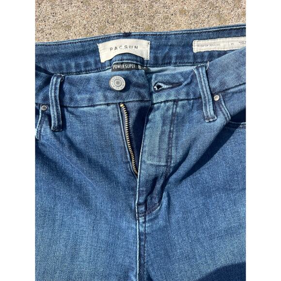 Pacsun Pants Women Size 25 Dark Wash Power Super Stretch Push Up Jegging Casual - Picture 4 of 6